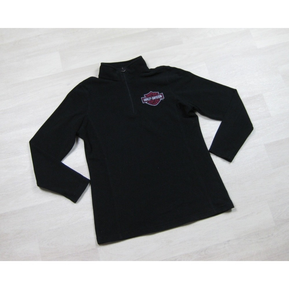 Harley-Davidson Fleece 1/4 Zip Pullover Sweatshirt‎ Women's (M) Motorcycle Biker - Picture 2 of 14